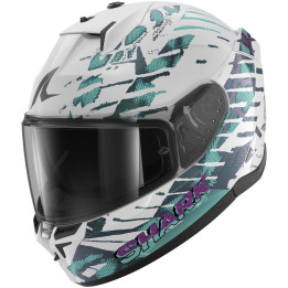 Casque intégral SHARK d-skwal 3 reptaia blanc 2026 | Oxmoto