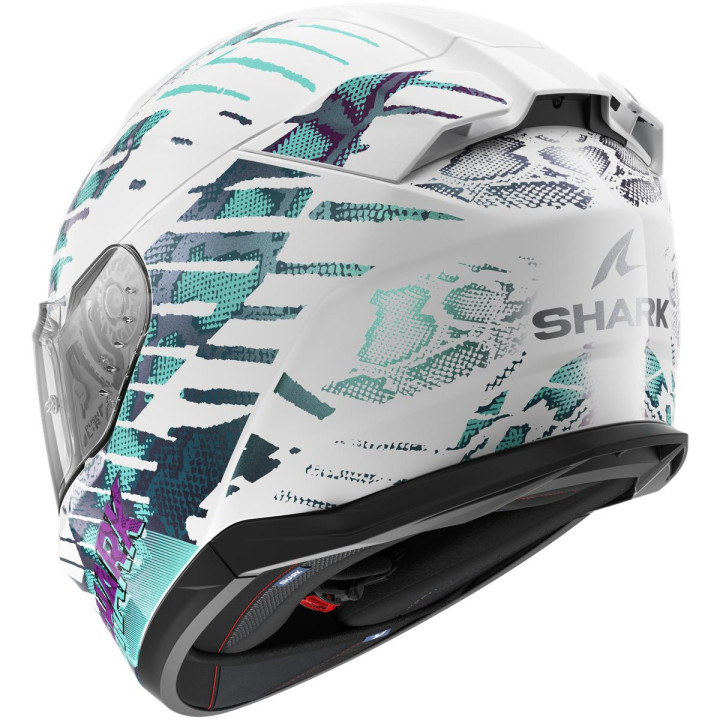 Casque intégral SHARK d-skwal 3 reptaia blanc 2026 | Oxmoto