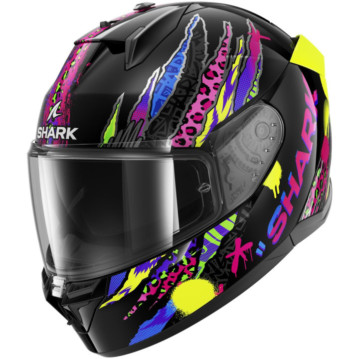 Casque intégral SHARK d-skwal 3 fawn noir violet jaune 2026