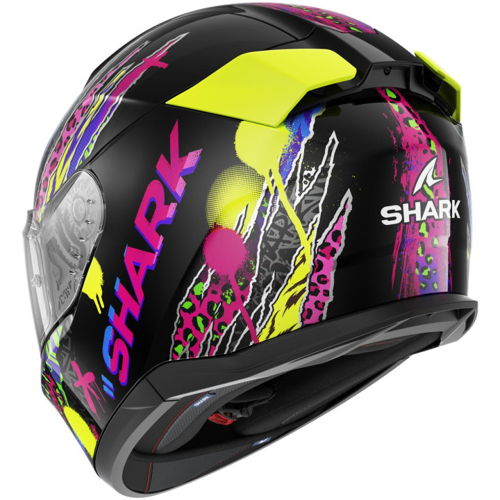 Casque intégral SHARK d-skwal 3 fawn noir violet jaune 2026