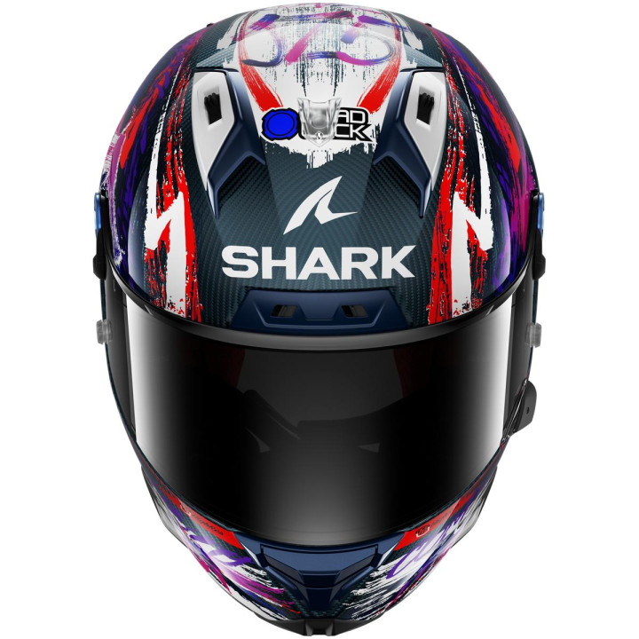 Casque intégral SHARK aeron-gp fim racing #1 replica zarco signature carbone blanc violet 2026