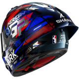 Casque intégral SHARK aeron-gp fim racing #1 replica zarco victory 2025 carbone bleu 2026