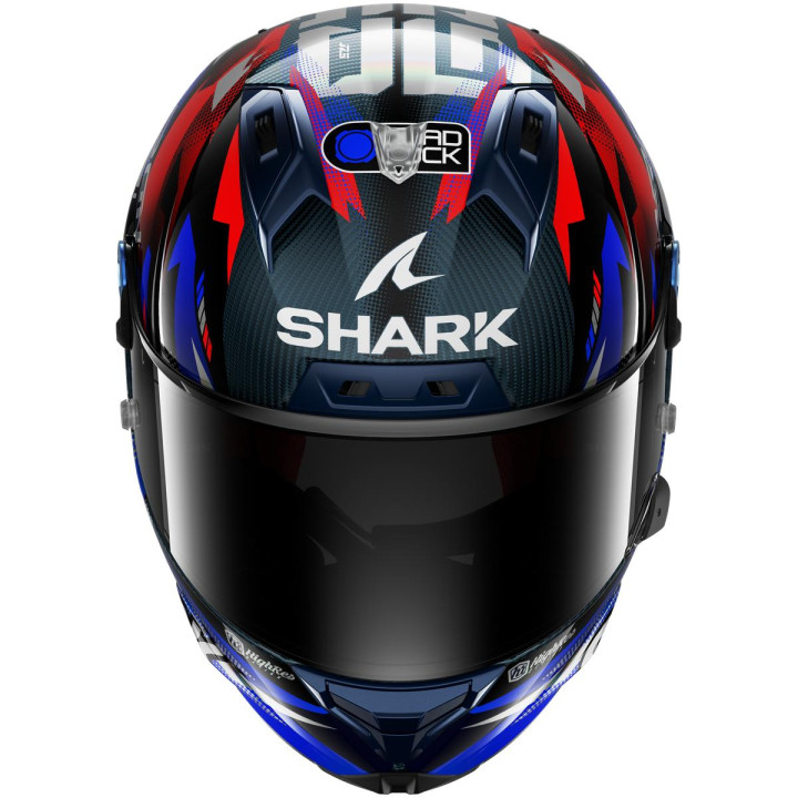 Casque intégral SHARK aeron-gp fim racing #1 replica zarco victory 2025 carbone bleu 2026