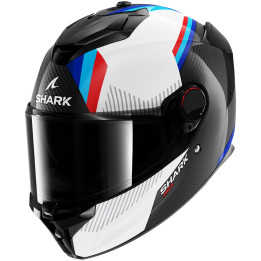 Casque intégral SHARK spartan gt pro dokhta carbon carbone blanc bleu 2026