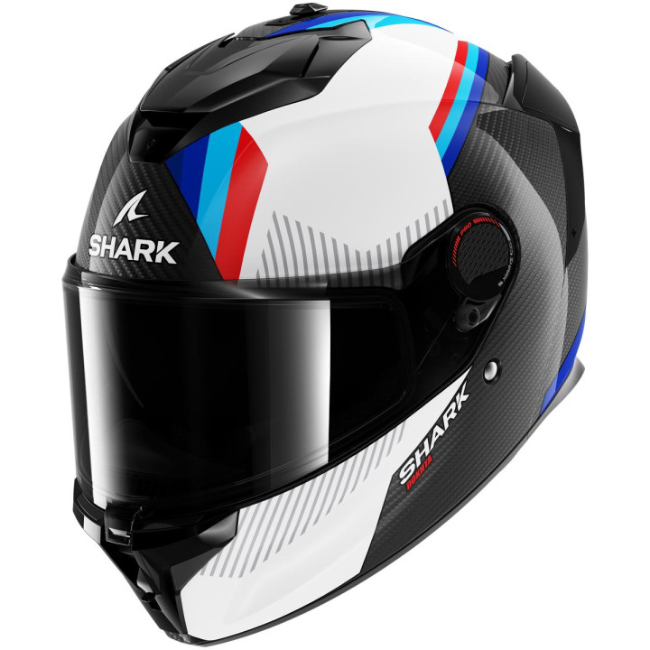 Casque intégral SHARK spartan gt pro dokhta carbon carbone blanc bleu 2026