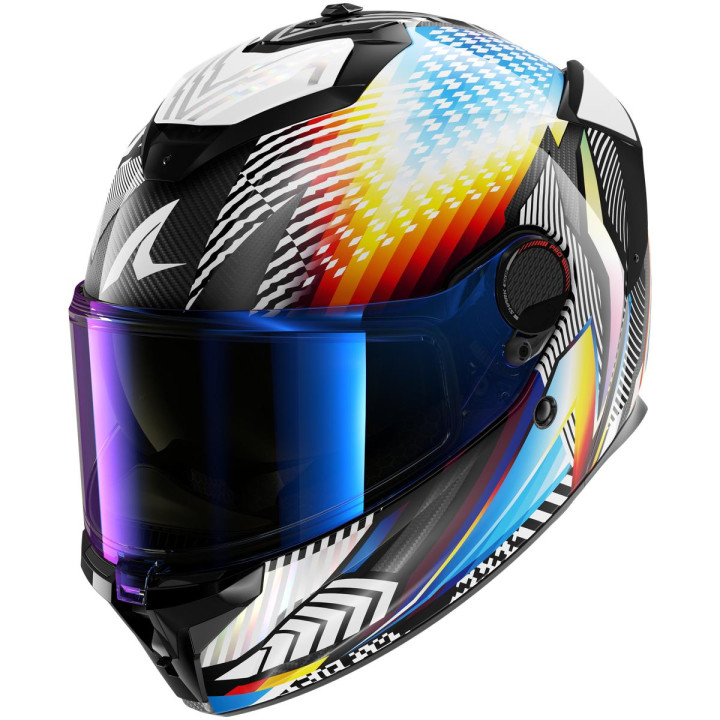 Casque intégral SHARK spartan gt pro carbon sthyr carbone blanc 2026