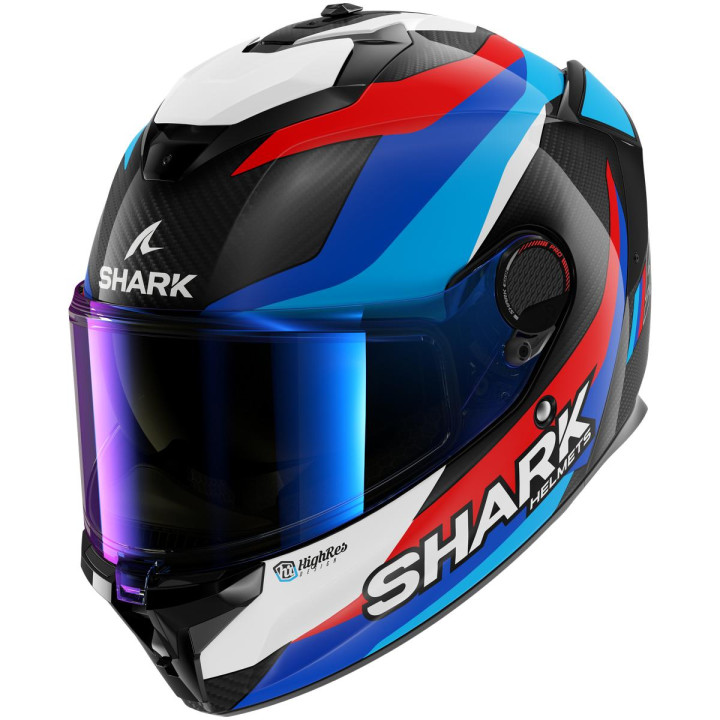 Casque intégral SHARK spartan gt pro carbon guintoli carbone bleu rouge 2026