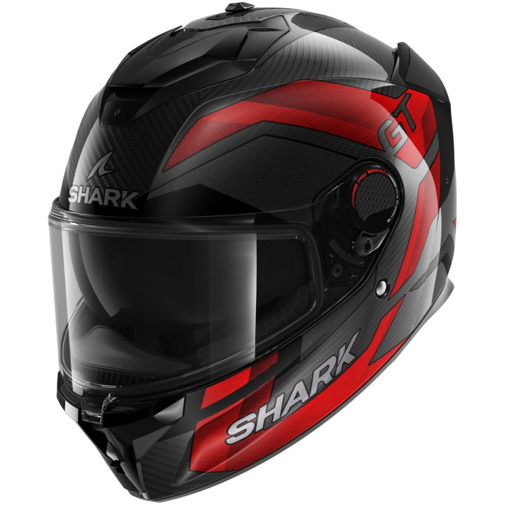 Casque intégral SHARK spartan gt pro ritmo carbon carbone rouge 2026
