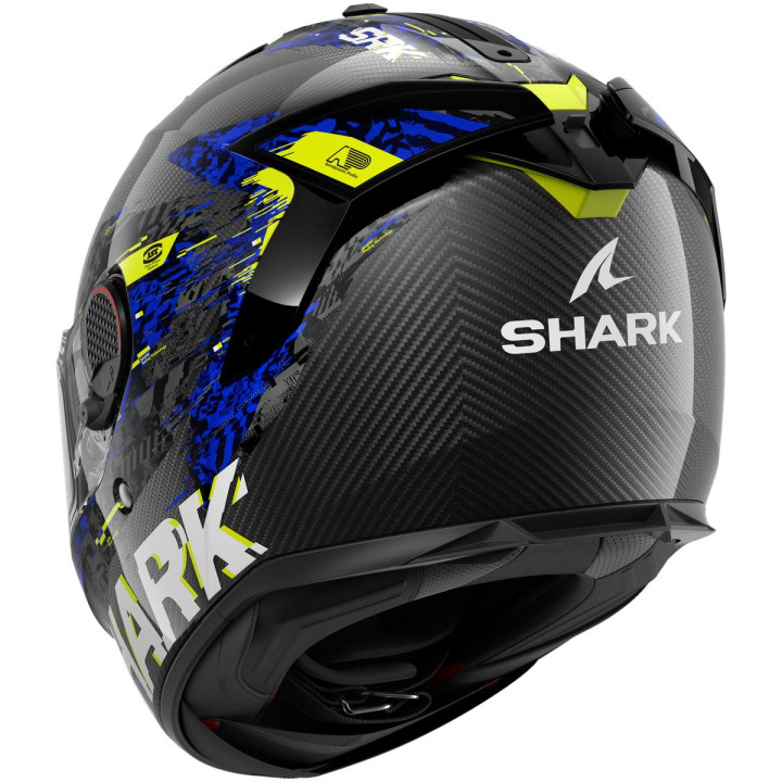 Casque intégral SHARK spartan gt pro carbon speed-vib carbone anthracite bleu 2026