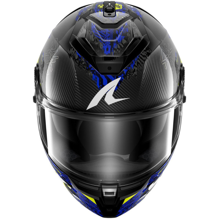 Casque intégral SHARK spartan gt pro carbon speed-vib carbone anthracite bleu 2026