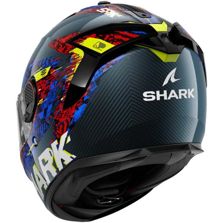 Casque intégral SHARK spartan gt pro carbon speed-vib carbone bleu rouge 2026