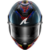 Casque intégral SHARK spartan gt pro carbon speed-vib carbone bleu rouge 2026