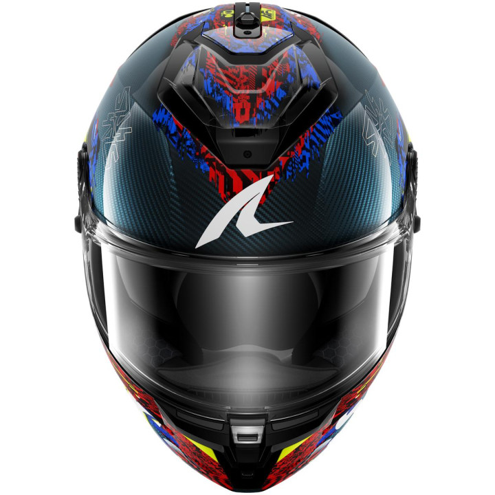 Casque intégral SHARK spartan gt pro carbon speed-vib carbone bleu rouge 2026