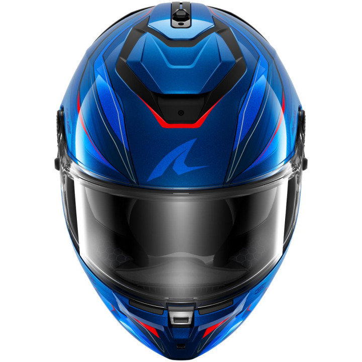 Casque intégral SHARK spartan gt pro carbon mekarium carbone bleu orange 2026