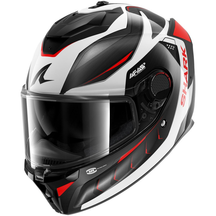 Casque intégral SHARK spartan gt pro carbon mekarium argent rouge 2026