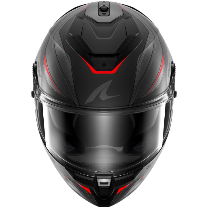Casque intégral SHARK spartan gt pro carbon mekarium carbone anthracite rouge 2026