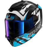 Casque intégral SHARK spartan gt pro carbon zarco track racer carbone blanc bleu 2026