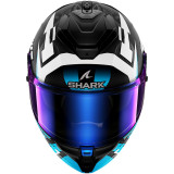 Casque intégral SHARK spartan gt pro carbon zarco track racer carbone blanc bleu 2026