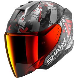 Casque jet SHARK skwal i3 jet hellcat noir rouge 2026