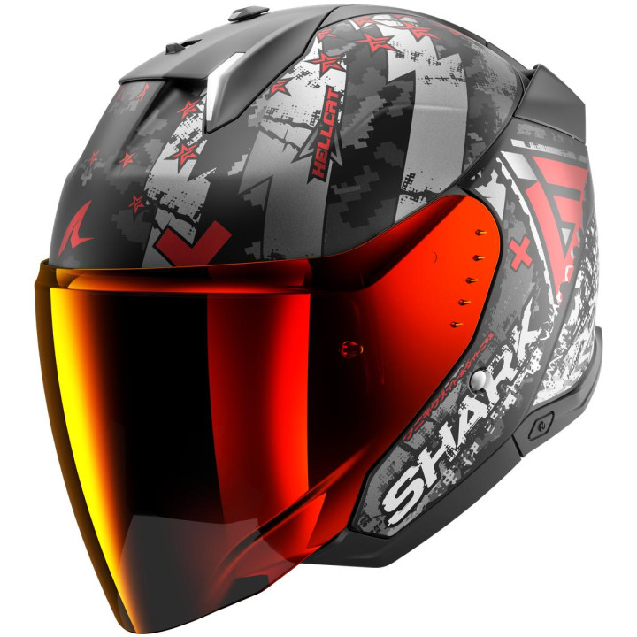 Casque jet SHARK skwal i3 jet hellcat noir rouge 2026