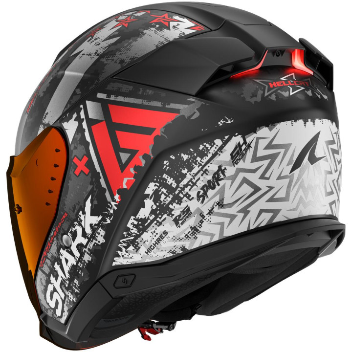 Casque jet SHARK skwal i3 jet hellcat noir rouge 2026