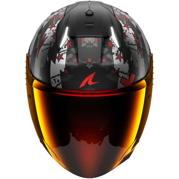 Casque jet SHARK skwal i3 jet hellcat noir rouge 2026