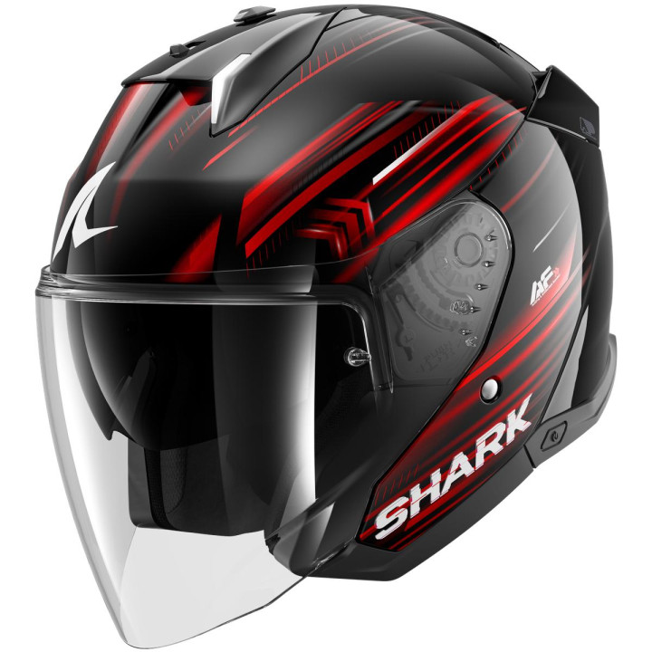 Casque jet SHARK skwal i3 jet light-blur noir rouge blanc 2026