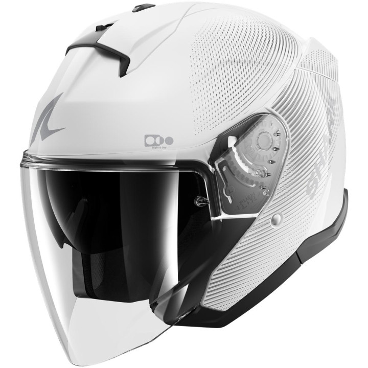 Casque jet SHARK skwal jet sp lyne blanc argent 2026