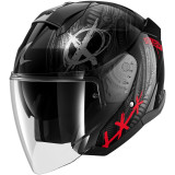 Casque jet SHARK skwal jet shiever noir anthracite rouge 2026