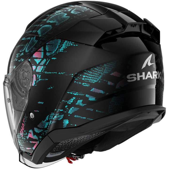 Casque jet SHARK skwal jet reptaia noir violet 2026 | Oxmoto
