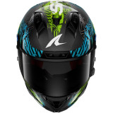 Casque intégral SHARK aeron-gp fim racing #2 speed-vib carbone bleu vert 2026