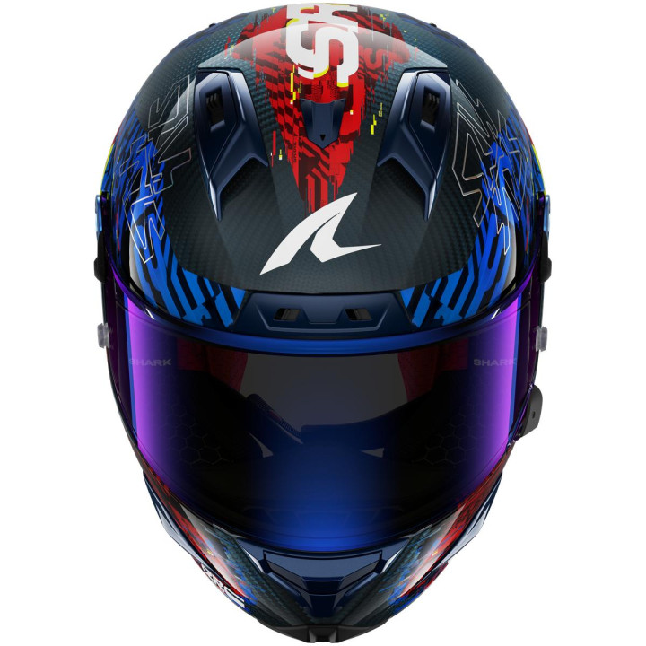 Casque intégral SHARK aeron-gp fim racing #2 speed-vib carbone bleu rouge 2026
