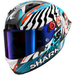 Casque intégral SHARK aeron-gp fim racing #2 speed-fancy carbone blanc bleu 2026