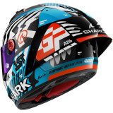 Casque intégral SHARK aeron-gp fim racing #2 speed-fancy carbone blanc bleu 2026
