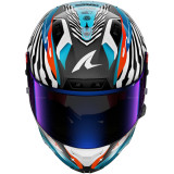 Casque intégral SHARK aeron-gp fim racing #2 speed-fancy carbone blanc bleu 2026