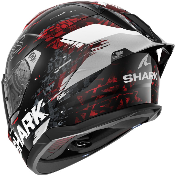 Casque intégral SHARK skwal cup speed-vib noir rouge argent 2026