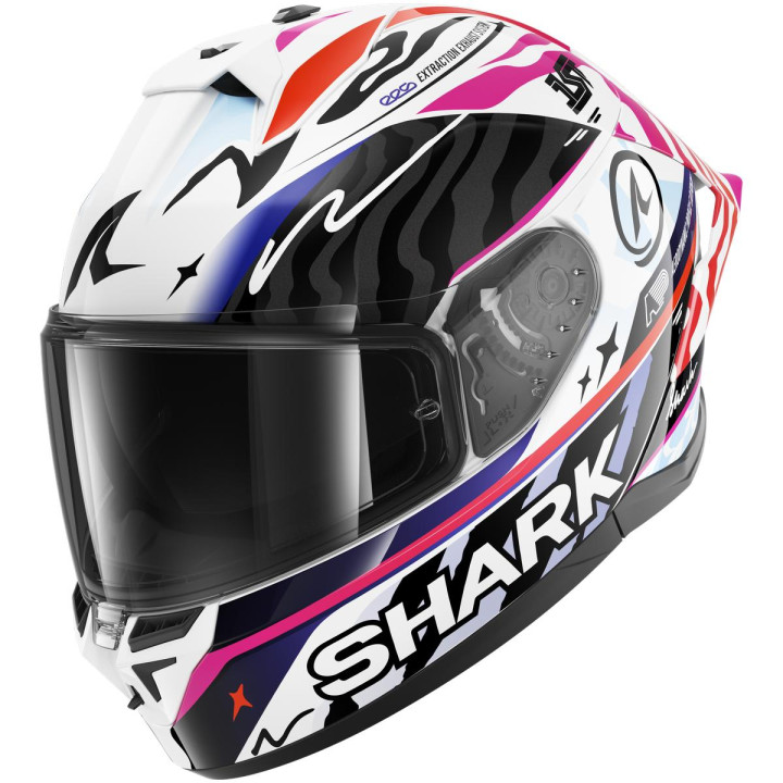 Casque intégral SHARK skwal cup speed-fancy blanc noir orange 2026