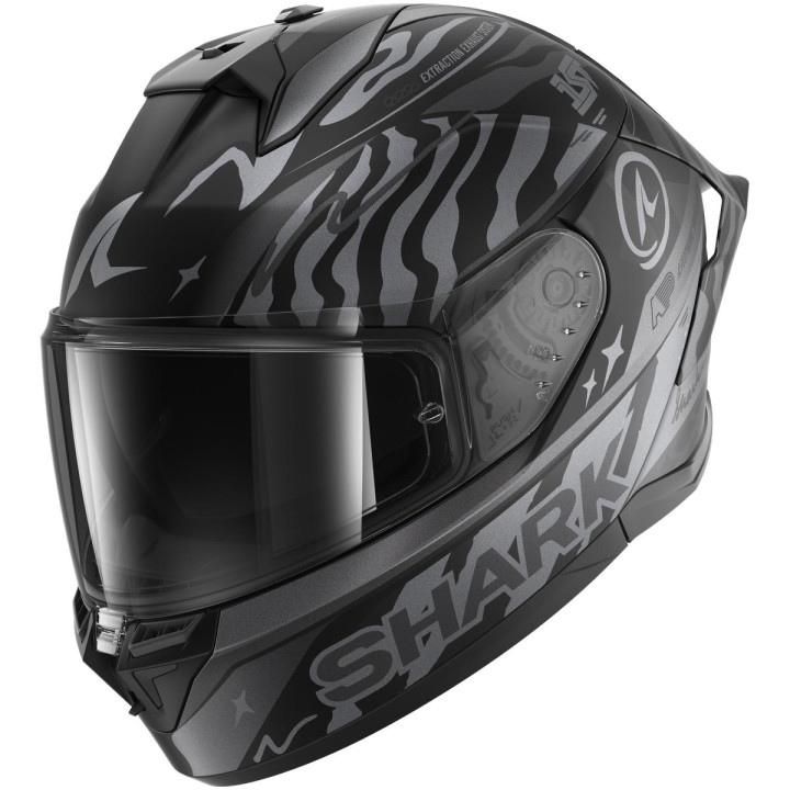 Casque intégral SHARK skwal cup speed-fancy noir anthracite argent 2026
