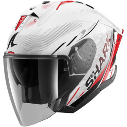 Casque jet SHARK skwal jet cup speed-tech blanc rouge noir 2026