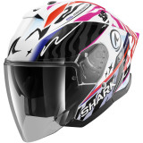Casque jet SHARK skwal jet cup speed-fancy noir blanc orange 2026