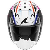 Casque jet SHARK skwal jet cup speed-fancy noir blanc orange 2026