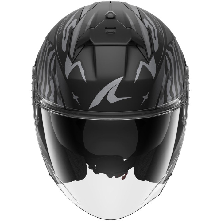 Casque jet SHARK skwal jet cup speed-fancy noir anthracite argent 2026
