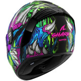 Casque intégral SHARK spartan rs shaytan noir vert violet 2026