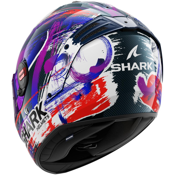 Casque intégral SHARK spartan rs carbon zarco signature carbone blanc violet 2026