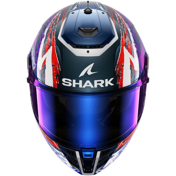 Casque intégral SHARK spartan rs carbon zarco signature carbone blanc violet 2026