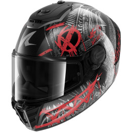 Casque intégral SHARK spartan rs carbon shiever carbone anthracite rouge 2026