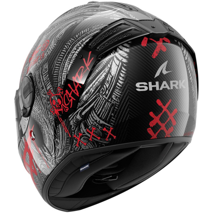 Casque intégral SHARK spartan rs carbon shiever carbone anthracite rouge 2026