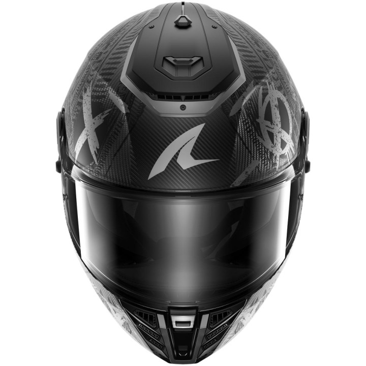 Casque intégral SHARK spartan rs carbon shiever carbone anthracite argent 2026