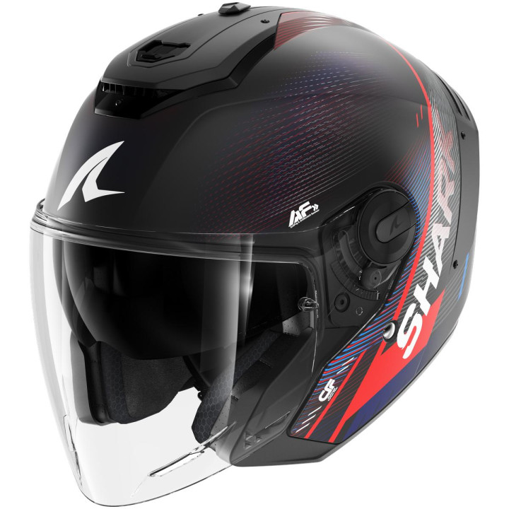 Casque jet SHARK rs jet carbon speed-tech carbone bleu rouge 2026