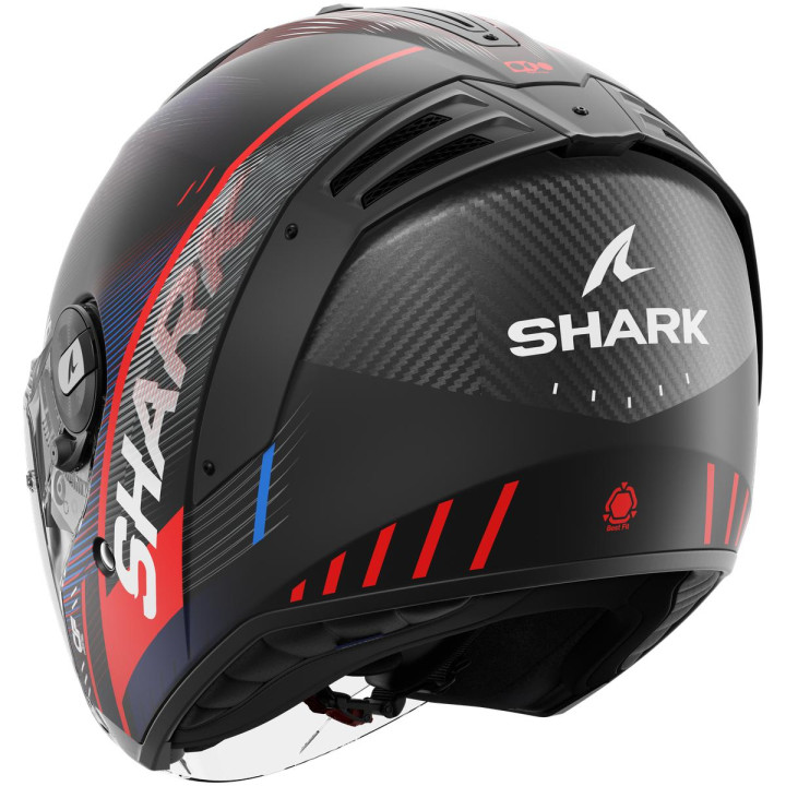 Casque jet SHARK rs jet carbon speed-tech carbone bleu rouge 2026